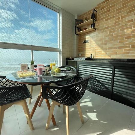Ap Frente Mar Com Ar-Condicionado E Varanda Gourmet Mongaguá 外观 照片