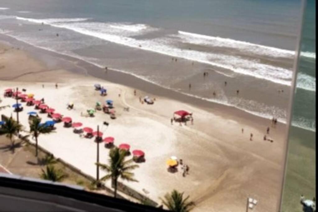 Ap Frente Mar Com Ar-Condicionado E Varanda Gourmet Mongaguá 外观 照片