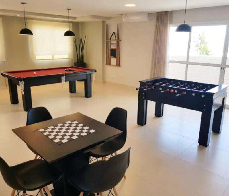 Ap Frente Mar Com Ar-Condicionado E Varanda Gourmet Mongaguá 外观 照片